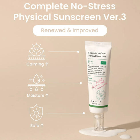 Complete No - Stress Physical Sunscreen 50ml - WowSkin Romania